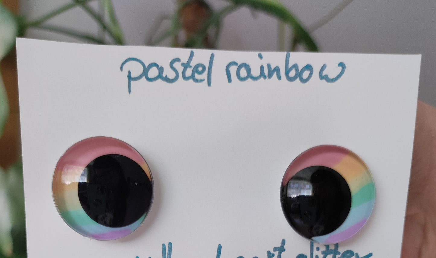 Regenbogen und Herz 25mm Augen
