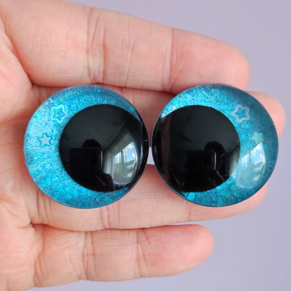 Glitzer Metallic Stern Augen