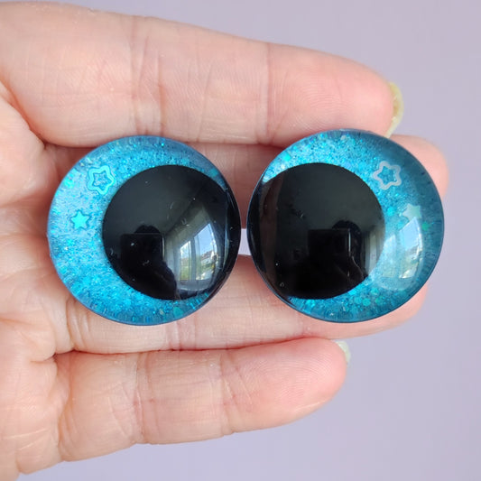 Glitzer Metallic Stern Augen