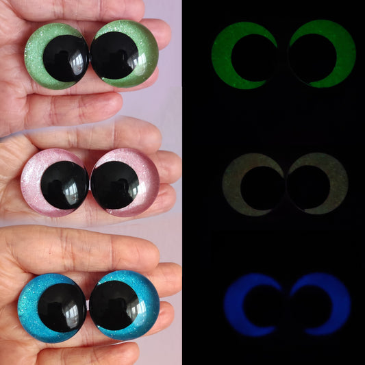 Glow in the Dark Augen 16mm 18mm 20mm 25mm 30mm
