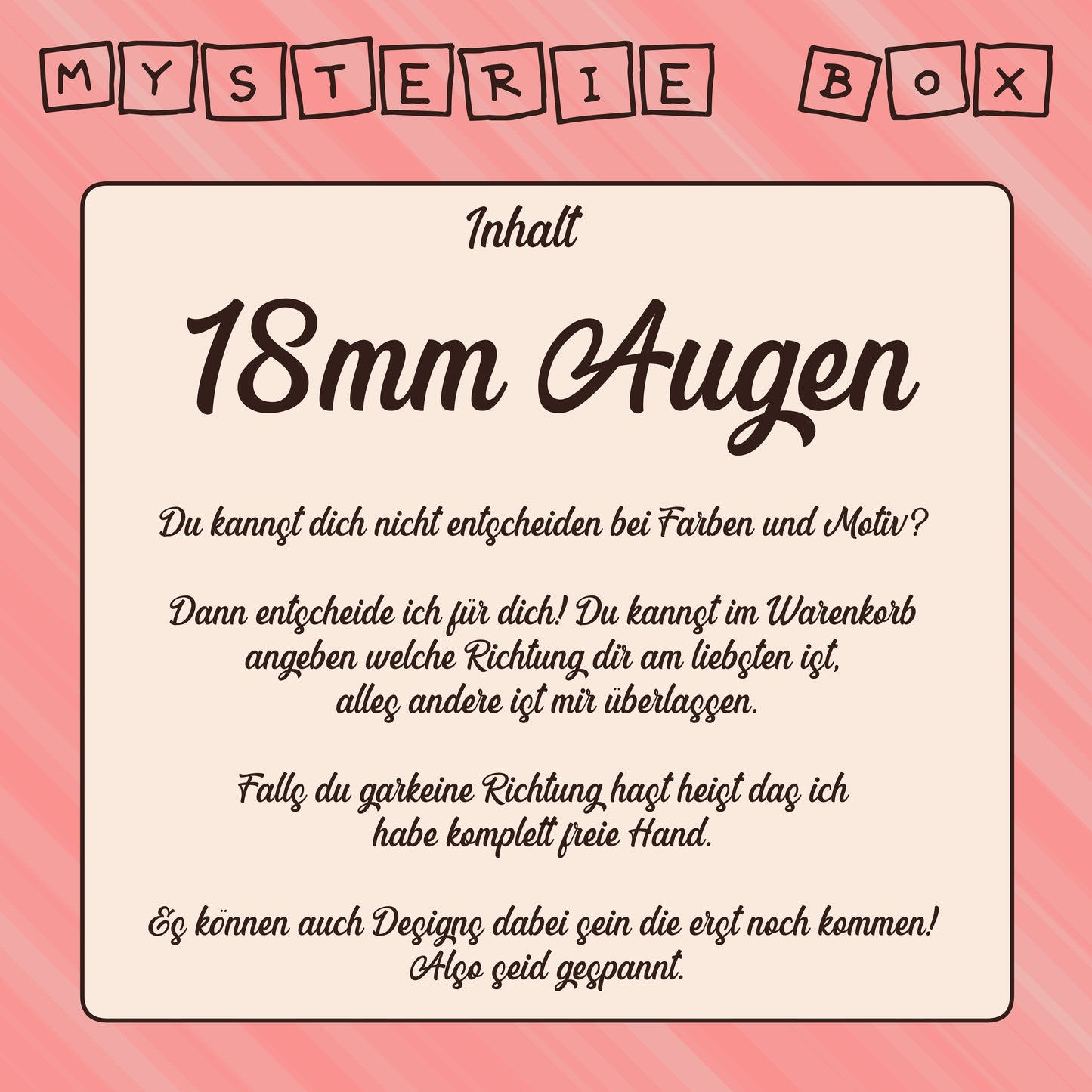 Augen Mysterie Box 18mm