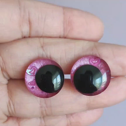 Glitzer Metallic Herz Augen
